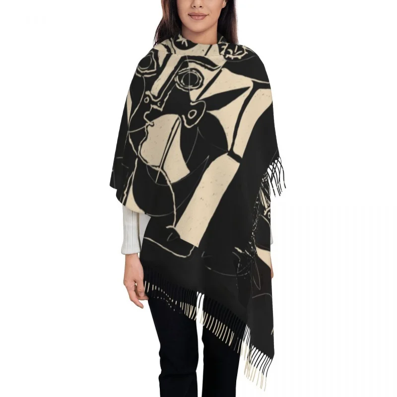 

Personalized Print Woman's Head Scarf Men Women Winter Fall Warm Scarves Pablo Picasso Shawl Wrap