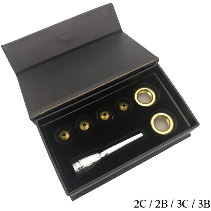 Профессиональный мундштук для трубы 4 головных убора позолоченные 3C 3B 2C 2B набор с