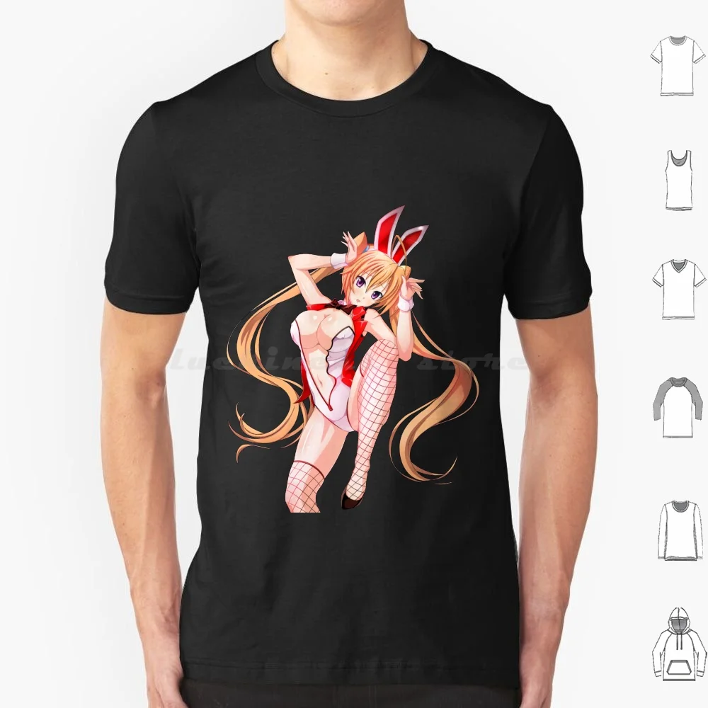 Cute Bunny Shidou Irina Sexy Boobs Hot Thighs ( High School Dxd Ecchi Lewd Hentai Girl ) T Shirt 6xl Cotton Cool Tee High