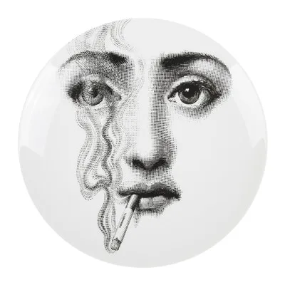 

Винтажная керамическая тарелка European Face Red Lips