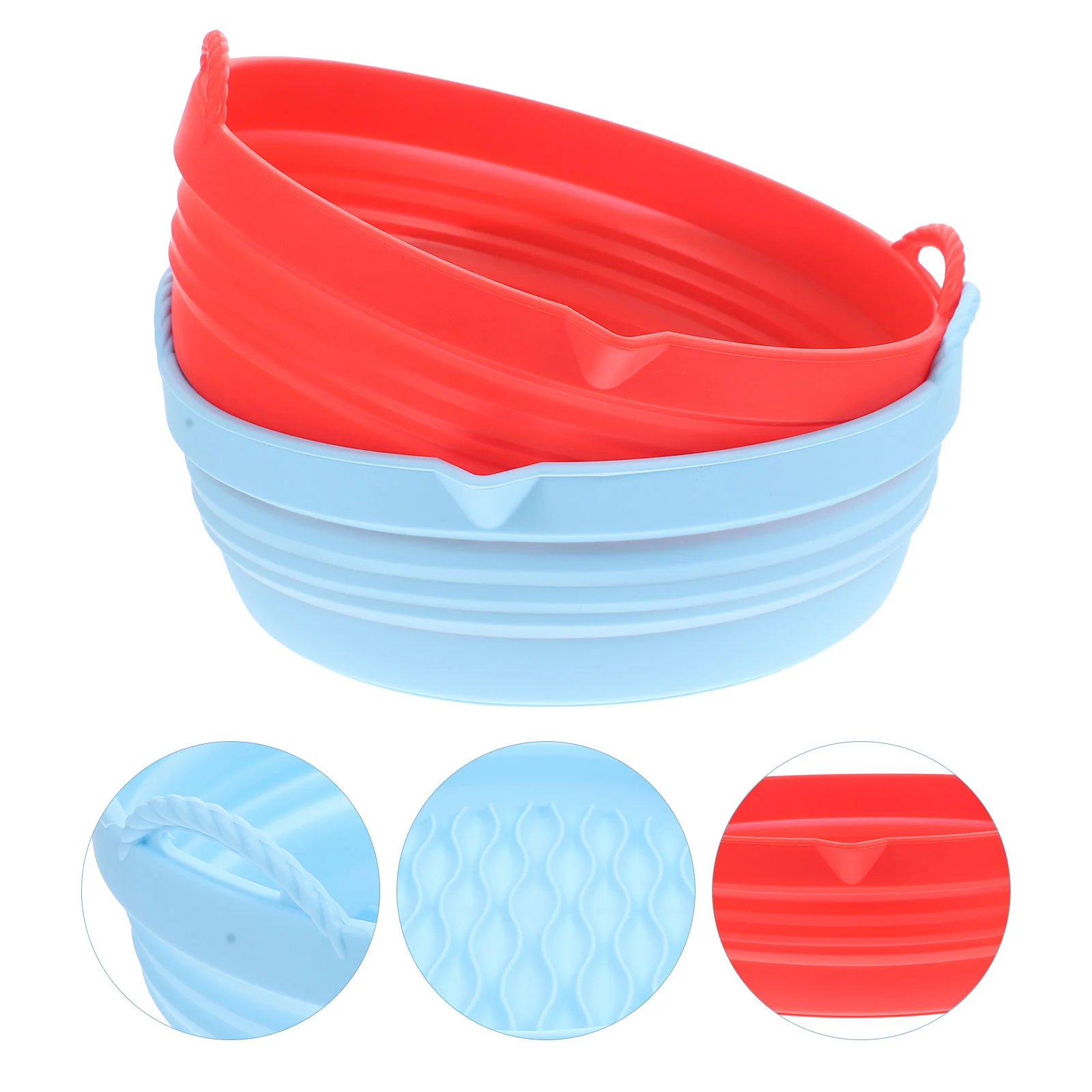 

2Pcs Silicone Air Fryers Oven Fryer Accessories Air Fryer Liner Silicone Airfryer Liners Silicone for Air Fryer Home Kitchen