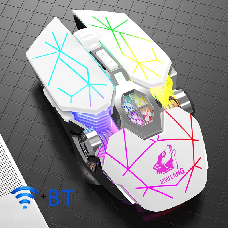 

USB-приемник 2,4G, Беспроводная Bluetooth игровая мышь для ноутбука, настольного ПК, компьютерные аксессуары, периферийные геймерские мыши