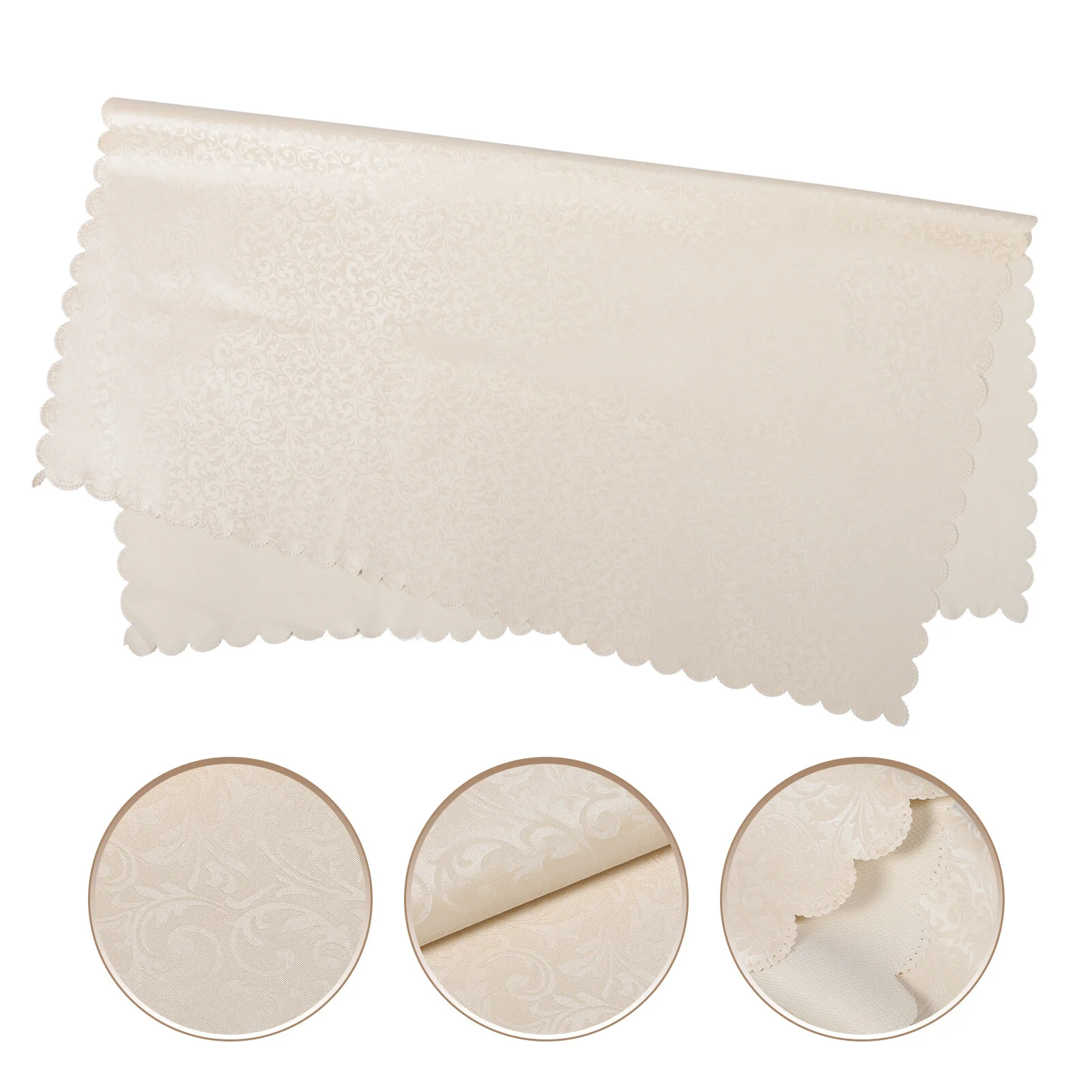 

Table Books Decor European Style Cloth Square 90x90cm Stain-resistant Tablecloth