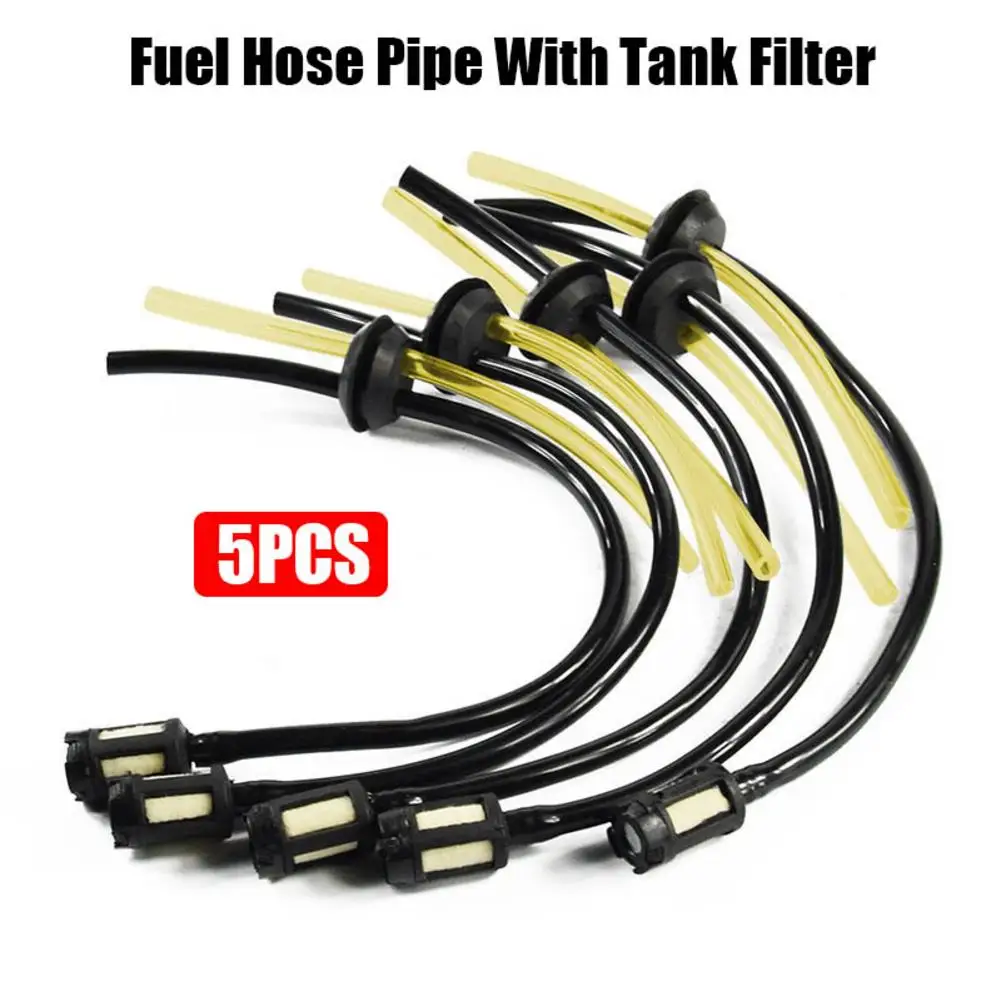 

5pcs/set Filter Oil Pipe For Chainsaw Lawn Mower Grass Trimmer Fuel Tank Filter Universal Oil Pipe Fuelhose For 139/140/gx35