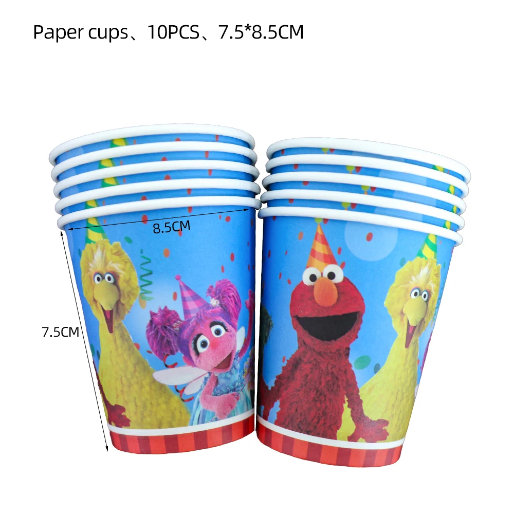 Принадлежности для вечерние Улица Сезам фоны на тему Elmo набор столовой посуды