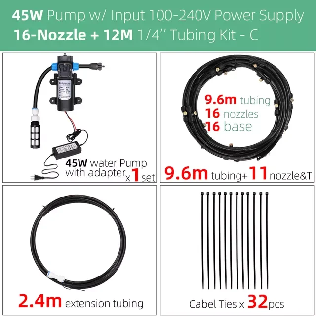 

Система водяного орошения с насосом 45 Вт, 6-21 м