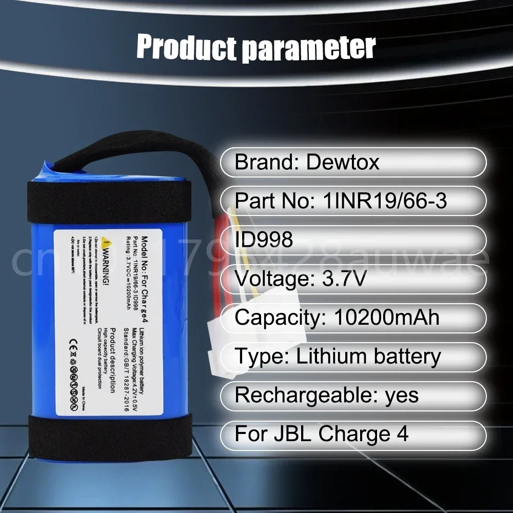 Сменный аккумулятор 3 7 В 10200 мАч для JBL Charge4 детали динамика Charge 4 ID998 IY068 SUN-INTE-118