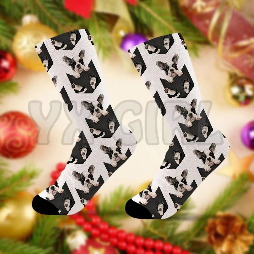 Boston Terrier In Pocket Socks  3d Printed socks High Socks Men Women high quality long socks Novelty socks