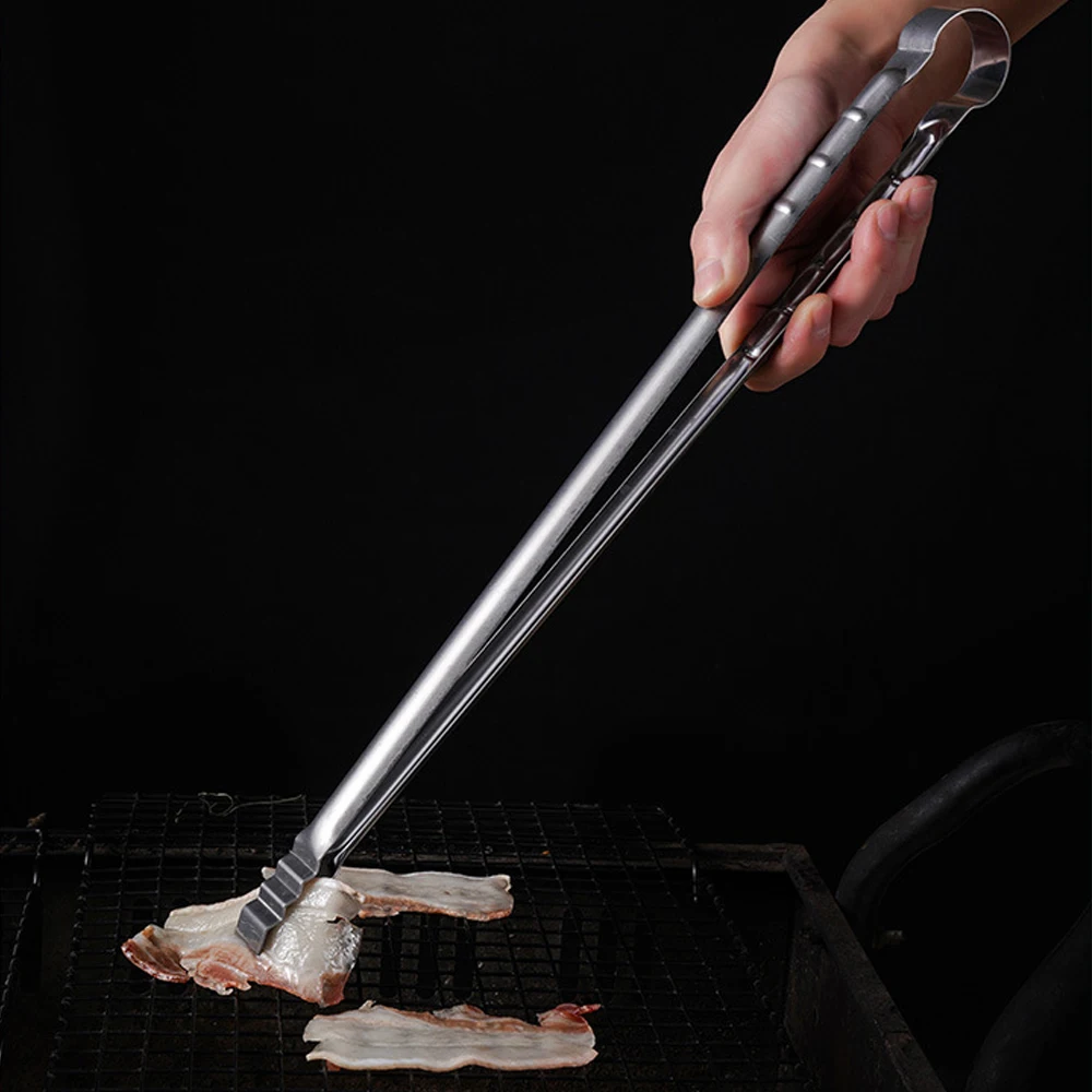 

Grill Tongs 45cm Extra Long Grill Tool Grilling Tongs Clip Stainless Steel Tongs for Kitchen Cooking Grilling Barbecue Food Clip