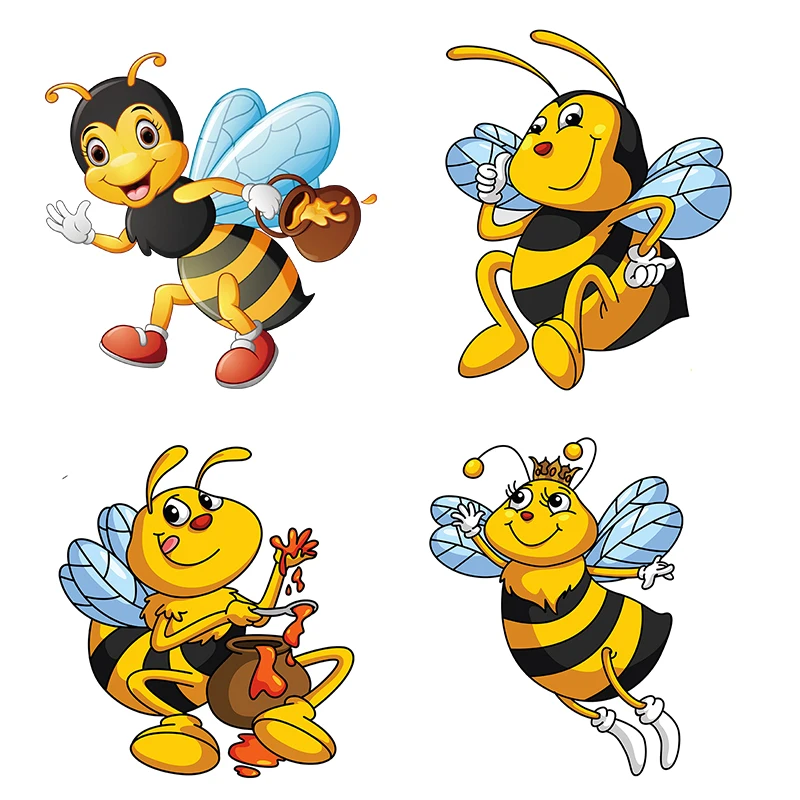 

22049 #4 упаковка автомобильных наклеек индивидуальные ПВХ наклейки пчелы с медом водонепроницаемые на мотоцикл Ноутбук Декоративные