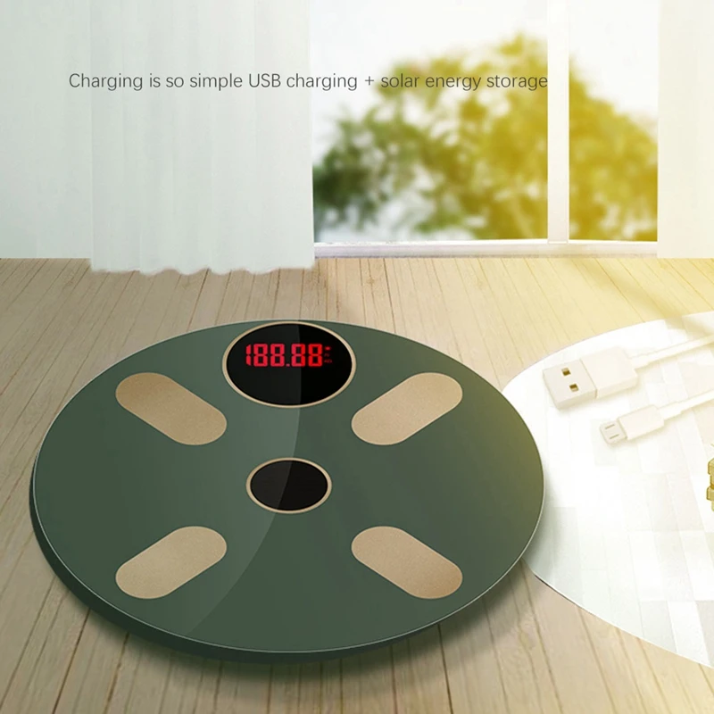 Promotion! Smart Body Scale Digital Scales For Weight Bluetooth LED Screen Composition Analyzer With Smartphone App |
