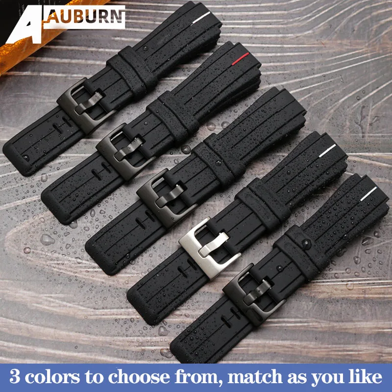 

24*16mm Modified Silicone Watch Strap Substitute Casio EDIFICE 20th Anniversary Honda 5618 ECB-10HR-1APR Outdoor Sport Watchband