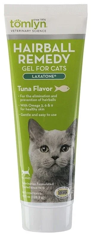 

Tomlyn Laxatone Gel Hairball Remedy Tuna Flavor For Cats 4.25 oz