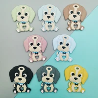 1pc baby dog food grad silicone bead teether pendants pacifier chains necklace accessories for infant teething toys kawaii gifts