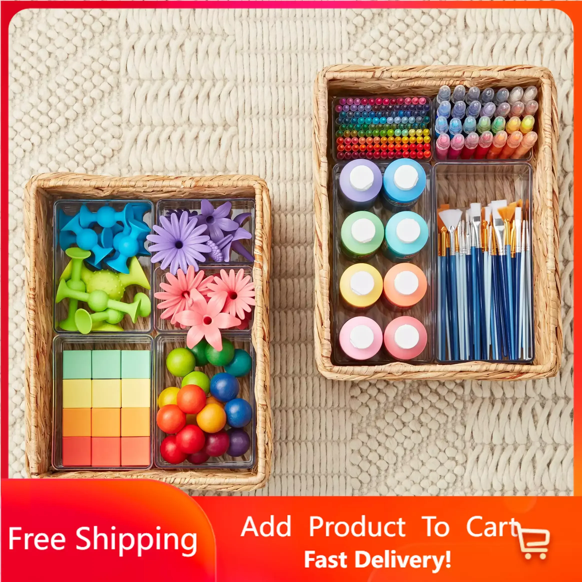 

Маленький прозрачный ящик для хранения, 6 упаковок, органайзер, бесплатная доставка