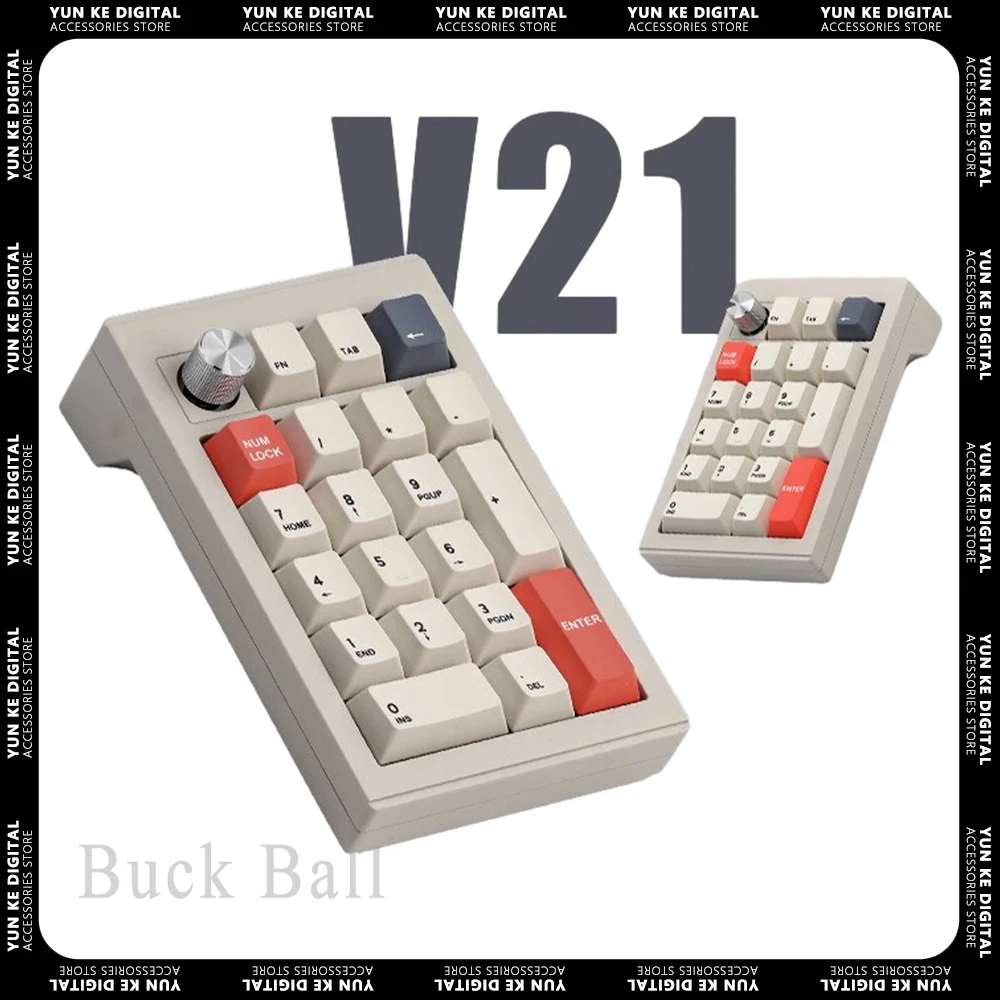 

Bluetooth-клавиатура Cidoo V21, 2,4 ГГц, три режима, 21 клавиша