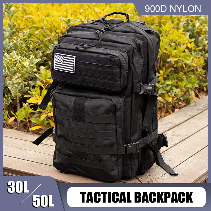 

30L/50L Camping Hiking Backpack Men Outdoor Trekking Hunting Military Tactical Rucksack Mochila 900D Nylon Waterproof Bag Molle