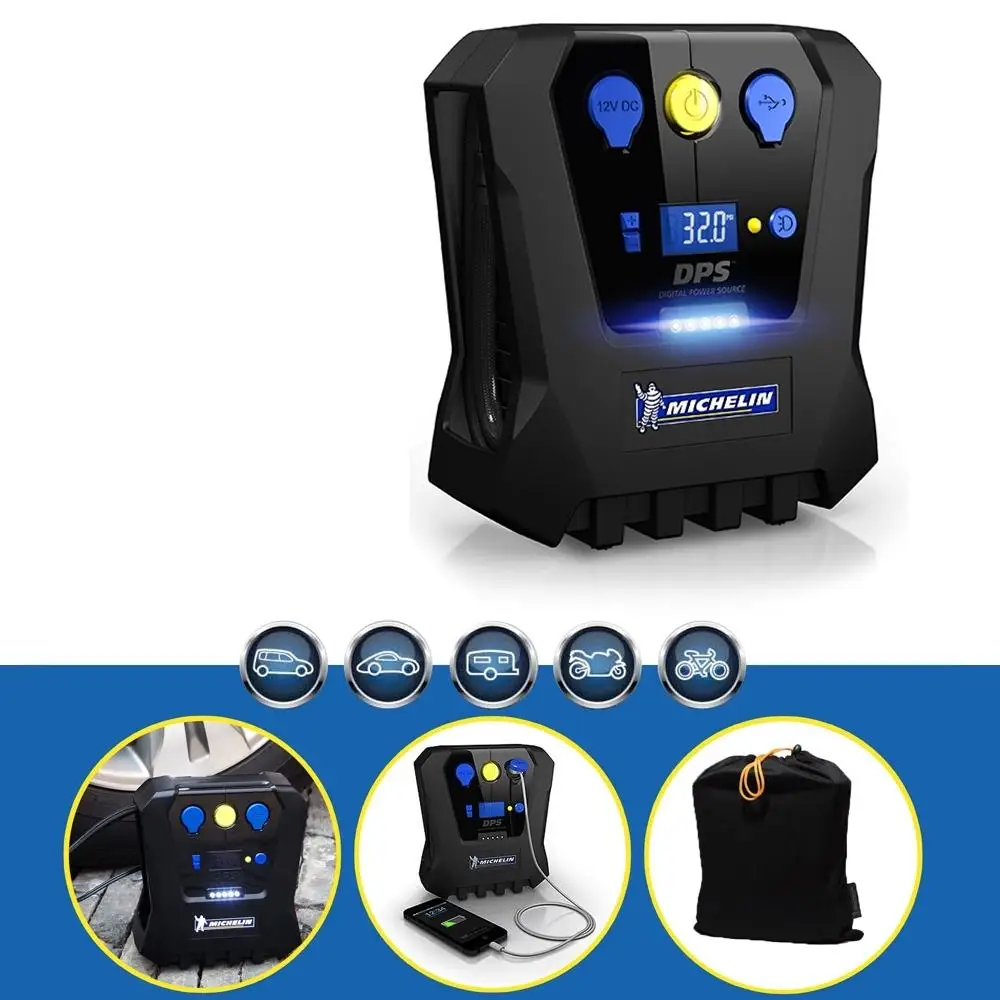 

Michelin MC12266 12Volt 120 PSI Digital Pressure Display Air Pump