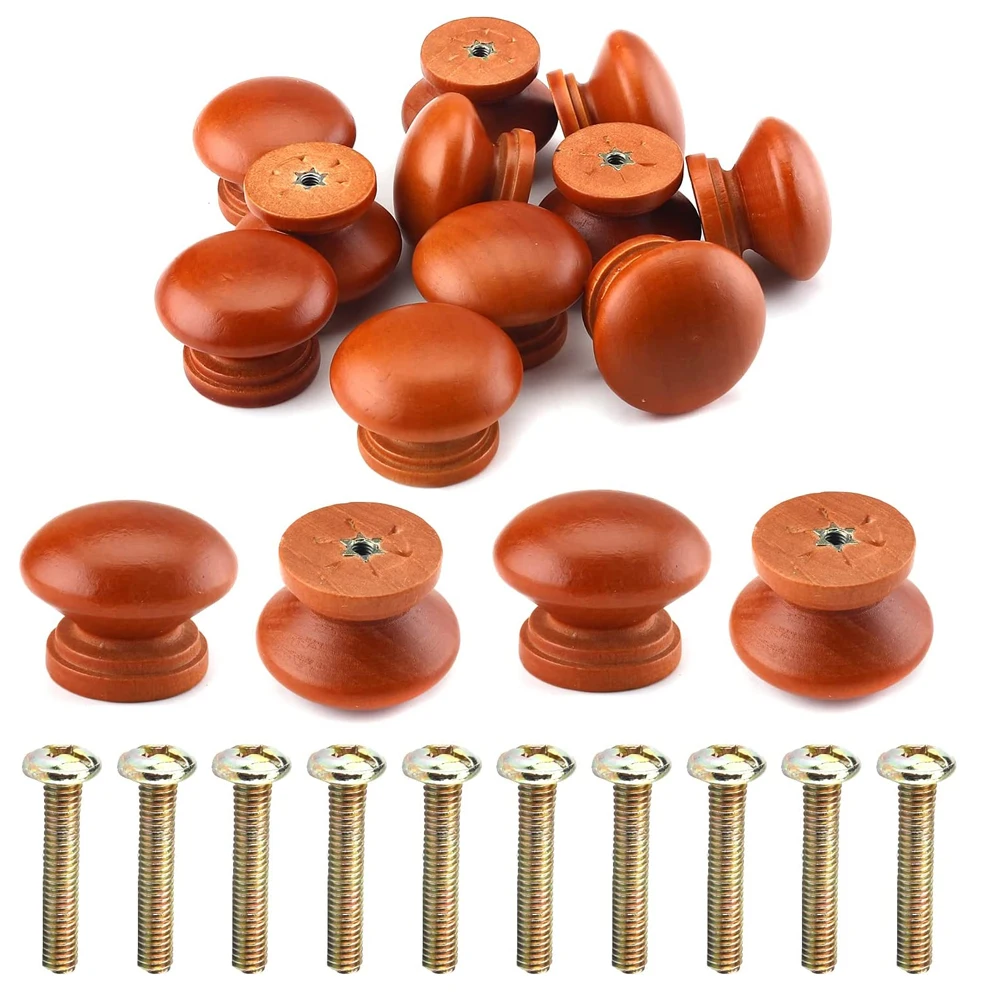 Круглые деревянные ручки MroMax 33x25 мм/1,3 