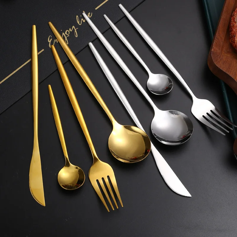 

1pc Stainless Steel Tea Forks Set Small Coffee Spoon Gold Fruit Dessert Fork For Cake Snack Salad Mini Cutlery Tableware