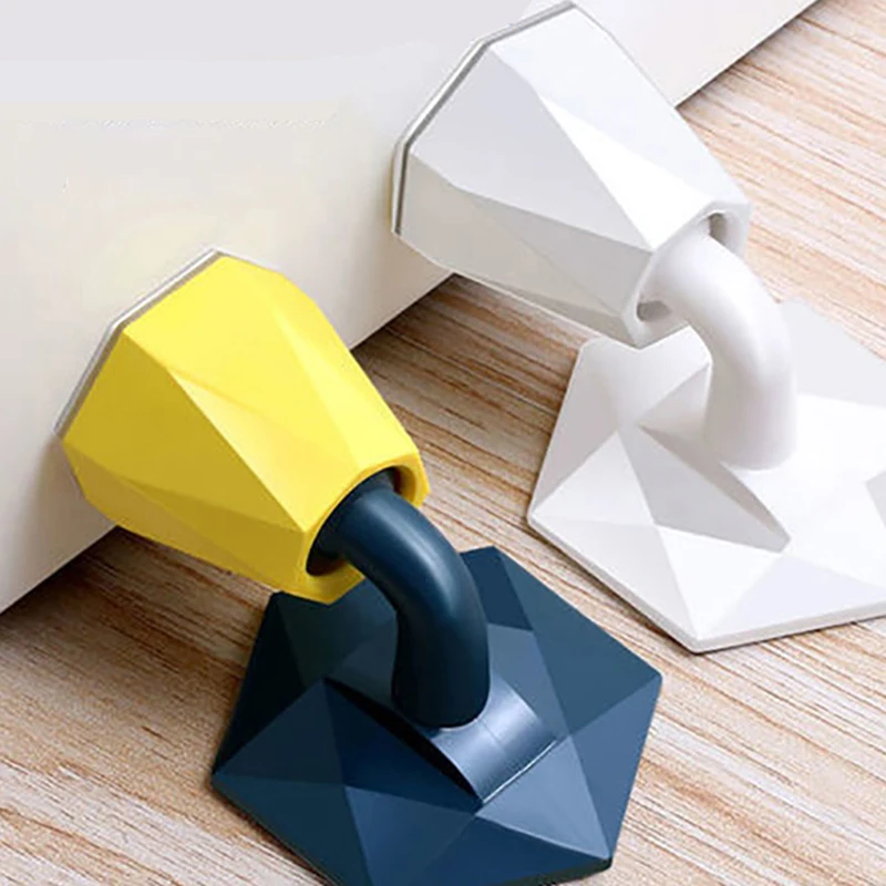 

Mute Non-punch Silicone Door Stopper Touch Toilet Wall Absorption Door Plug Anti-bump Door Holder Gear Gate Resistance Door Stop
