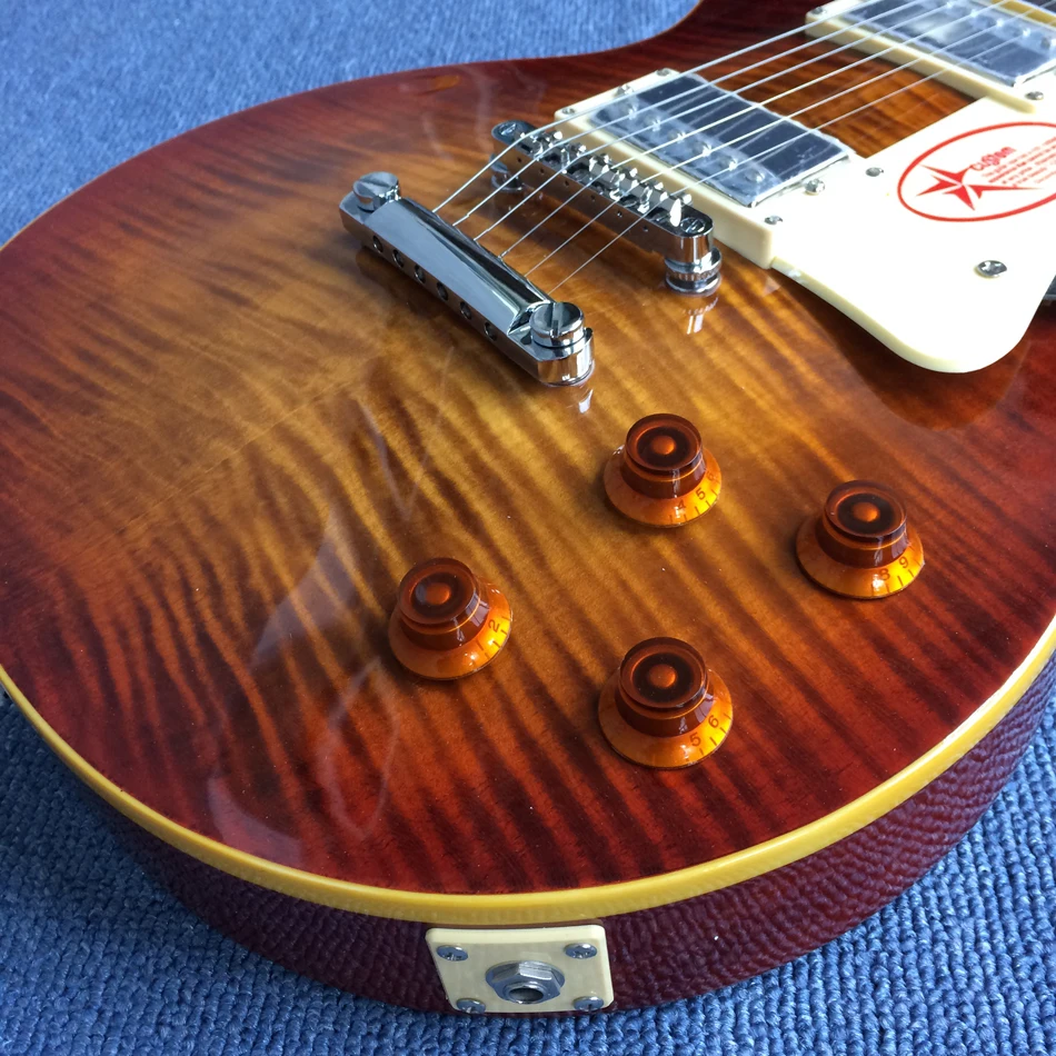 Топ из клена с рисунком копченого тигра хромированная фурнитура