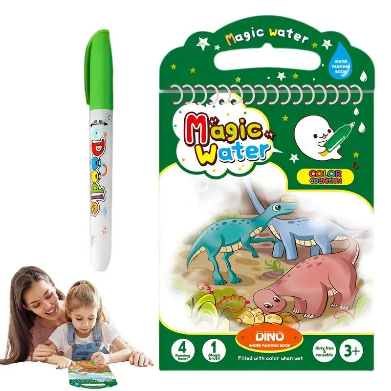 

Игрушки Монтессори, многоразовая книга-раскраска, волшебная книга для рисования водой, игрушки для рисования, сенсорные Игрушки для раннег...