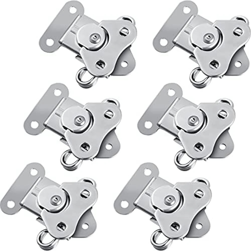 

304 Stainless Steel Draw Latch Butterfly with Keeper and Spring Twist Lock for Case, Assembling Boxes, (6 Pieces)