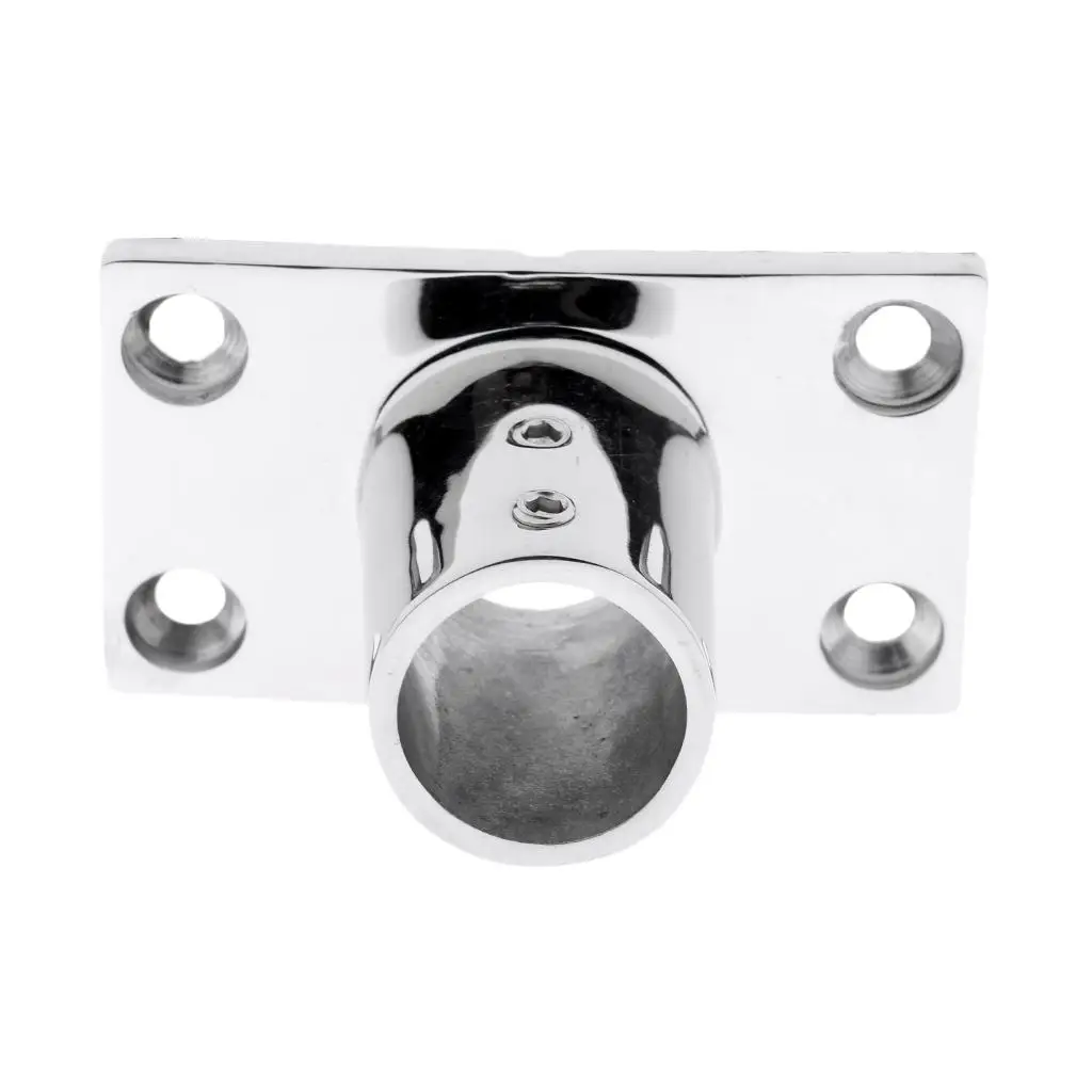 

2x Boat Hand Rail Fitting 90 Degree 22mm Rectangular Stanchion Base Marine