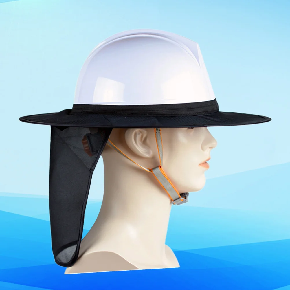 

Construction Site Sun Hat Sun Shade Breathable Full Brim Summer Sunshade Cloth Visibility Mesh for Man Woman Outdoor (Black