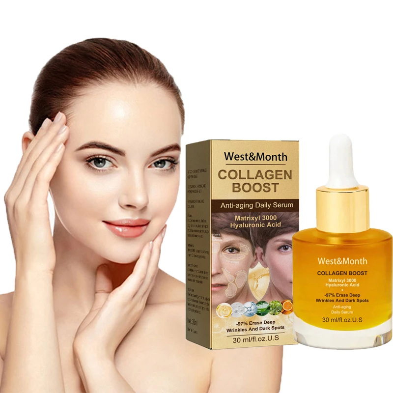 

Collagen Anti Wrinkle Face Serum Anti-Aging Lifting Firming Fade Fine Line Moisturizing Essence Whitening Brighten Skin Care 30g