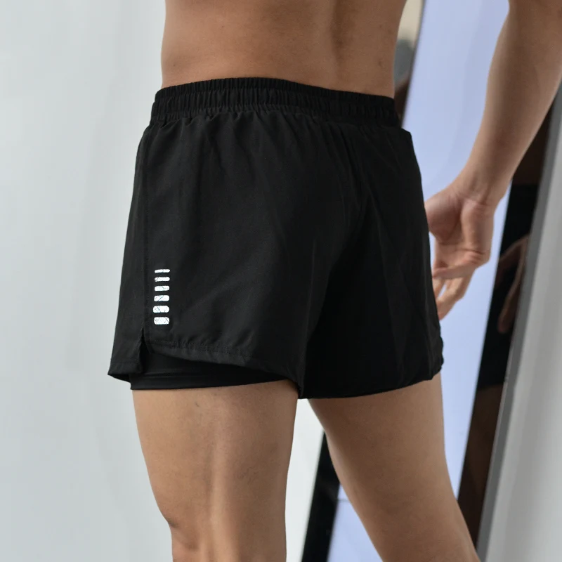 Summer Men Running Shorts 2 in 1 Sports Tights Jogging Fitness Shorts Training Quick Dry Men Gym Shorts Sport Gym Short Pants