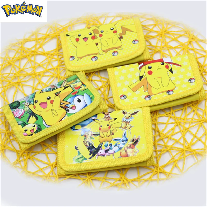 

Pokemon Pikachu Kids Wallet Kawaii Boys Girls Anime Figure Wallet Card Bag Coin Purse Children Christmas Gifts Toys