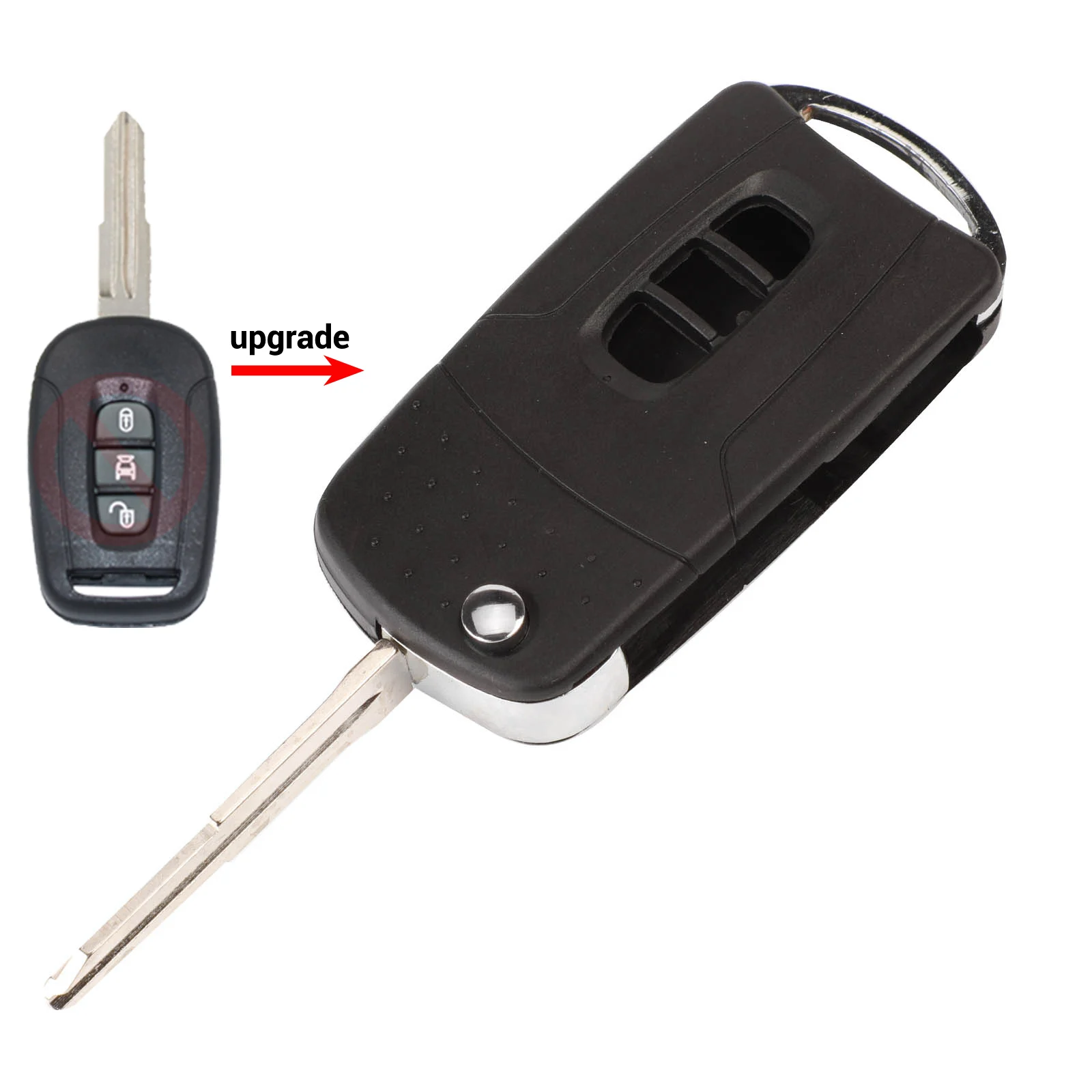 

Jingyuqin, новый обновленный флип-чехол для автомобильного ключа для Chevrolet Captiva, 2/3 кнопки, модифицированный складной пустой чехол для ключа