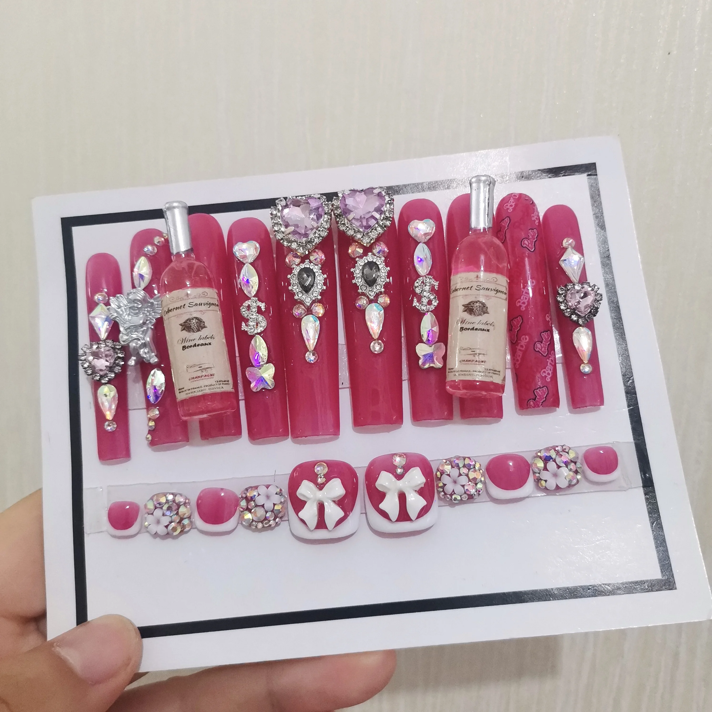 Оптовая цена длинный балерина полное покрытие высокое качество алмазный дизайн