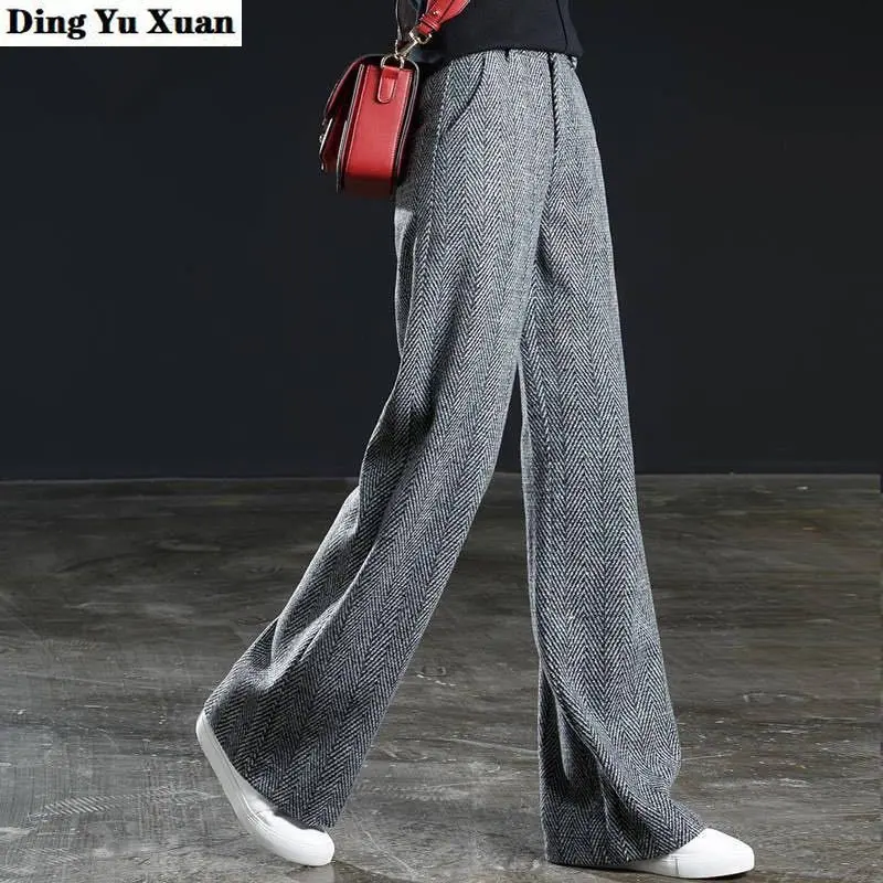 Брюки женские шерстяные с широкими штанинами