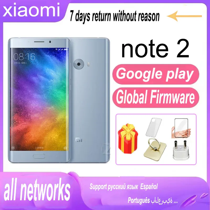 11.11 sale cellphone Xiaomi Mi Note 2   NFC AMOLED screen 6G 128G Snapdragon 821 4070 mAh Quick Charge 3.0 Android Mobile Phone