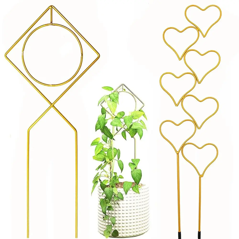 

Ornament Home Decoration Indoor Outdoor Plant Trellis Heart Round Support Vine Climbing Bracket Garden Arrangement