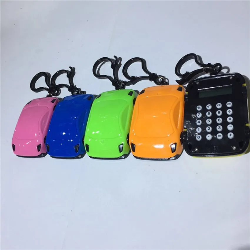 

Pocket Size Calculator 8 Digit, Cartoon Cute Keychain Calculator, Car Shape, LCD Display, Mini Kids Calculator with Key Buckle