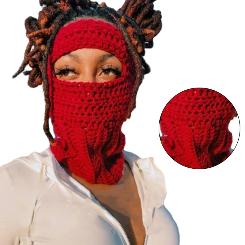 Вязаная ветрозащитная Балаклава для взрослых милая студенческая шапка