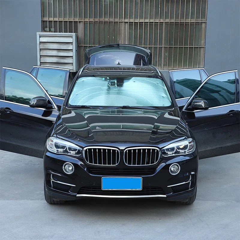 Фото Для BMW X5 F15 2014-2018 алюминиевая фольга переднее лобовое стекло автомобиля полное оконное стекло солнцезащитный зонтик автомобильные аксессуары №3