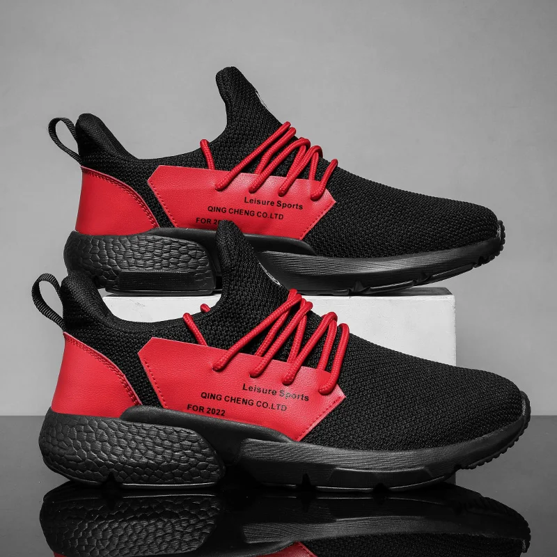 Summer Breathable Men Running Shoes Outdoor Walking Lace-up Male Sneakers Fashion Wear-resisting Sport Footwear 2022 Hot Sale