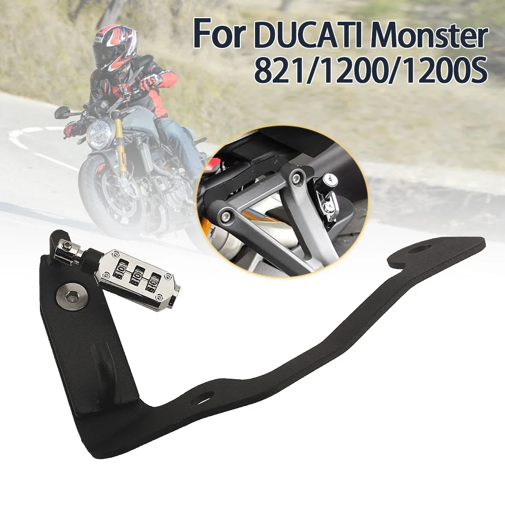 

Motorcycle Helmet Lock Helmets Security Anti-Theft Rust-Proof Lock Helmet Password Lock For Ducati Monster 821 1200 1200S