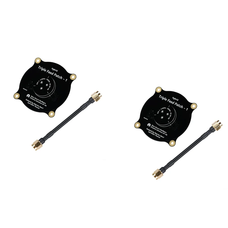 

NEW 5.8Ghz Triple Feed Patch Antenna Boost Signal Antenna For FPV RC Racing Drone (RP SMA)