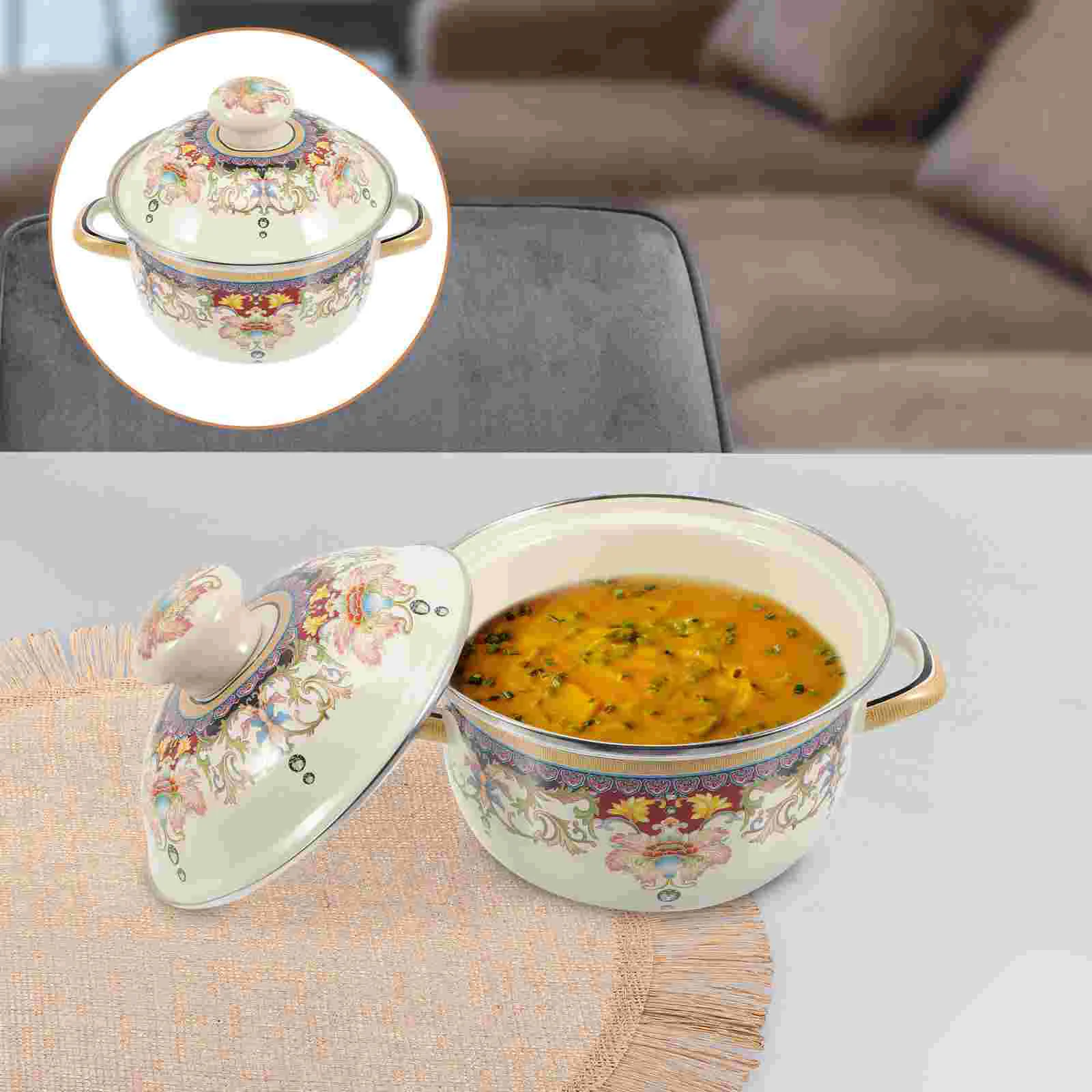 

Pot Cookinglarge Lidpots Stock Enamel Deep Lids Stew Soup Stockpot Big
