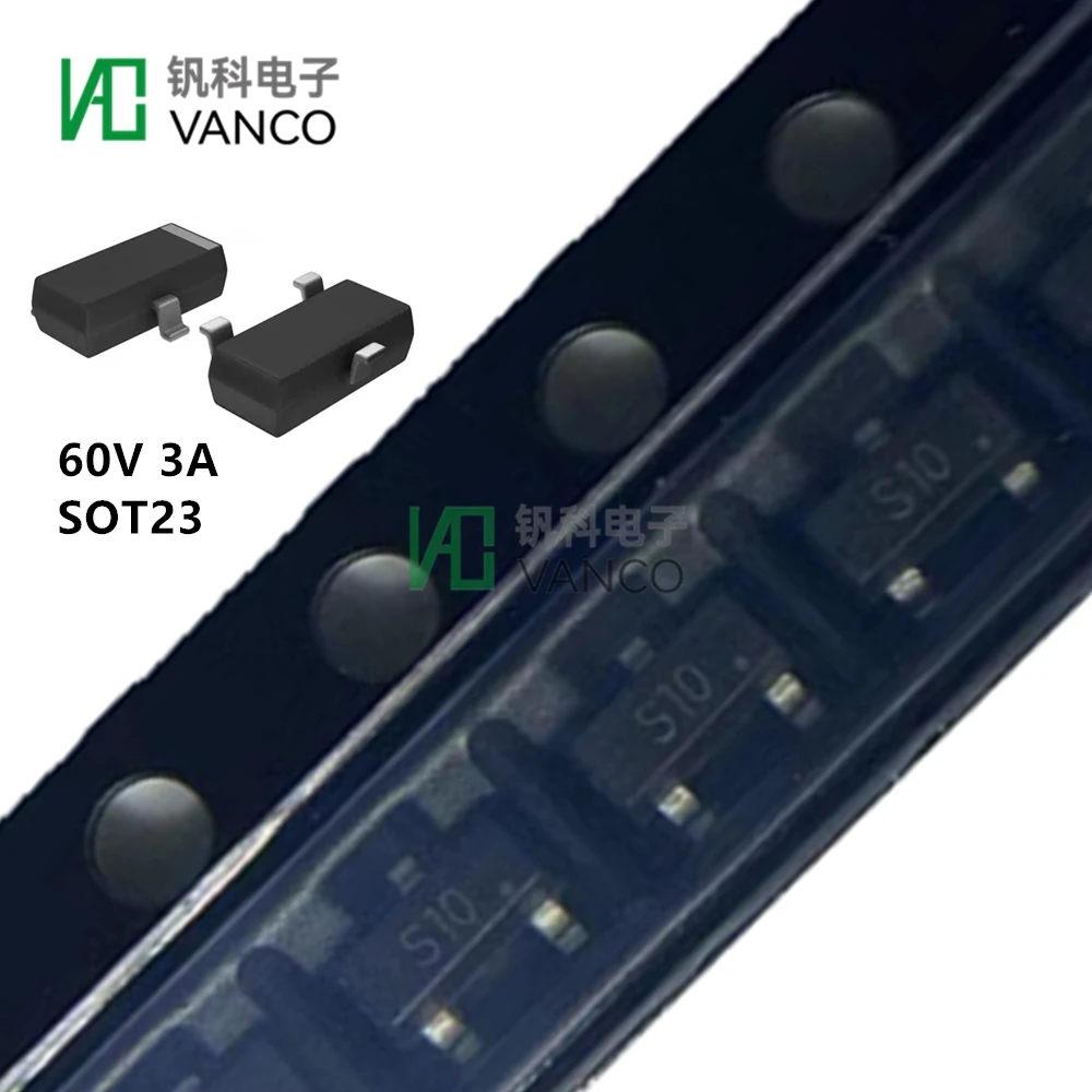 

50pcs Transistor Kit SI2310-TP MOSFET N-CH 60V 3A SOT23 In Sctock