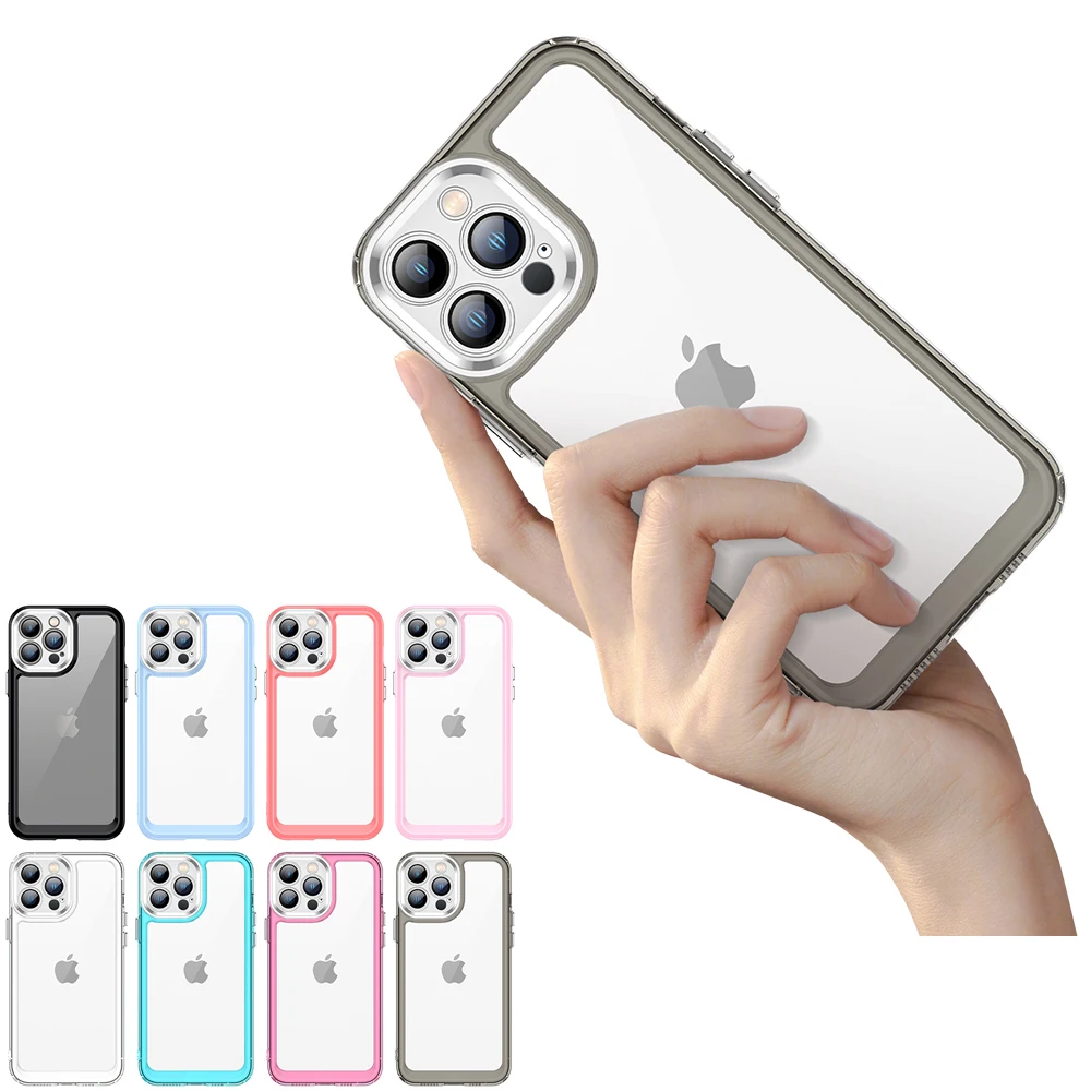 

For iPhone 13 Pro Max 12 Pro Case on iphone 11 SE 2022 SE 2020 Soft Casing [Lens Protection] Case Clear Back Cover Phone Shell