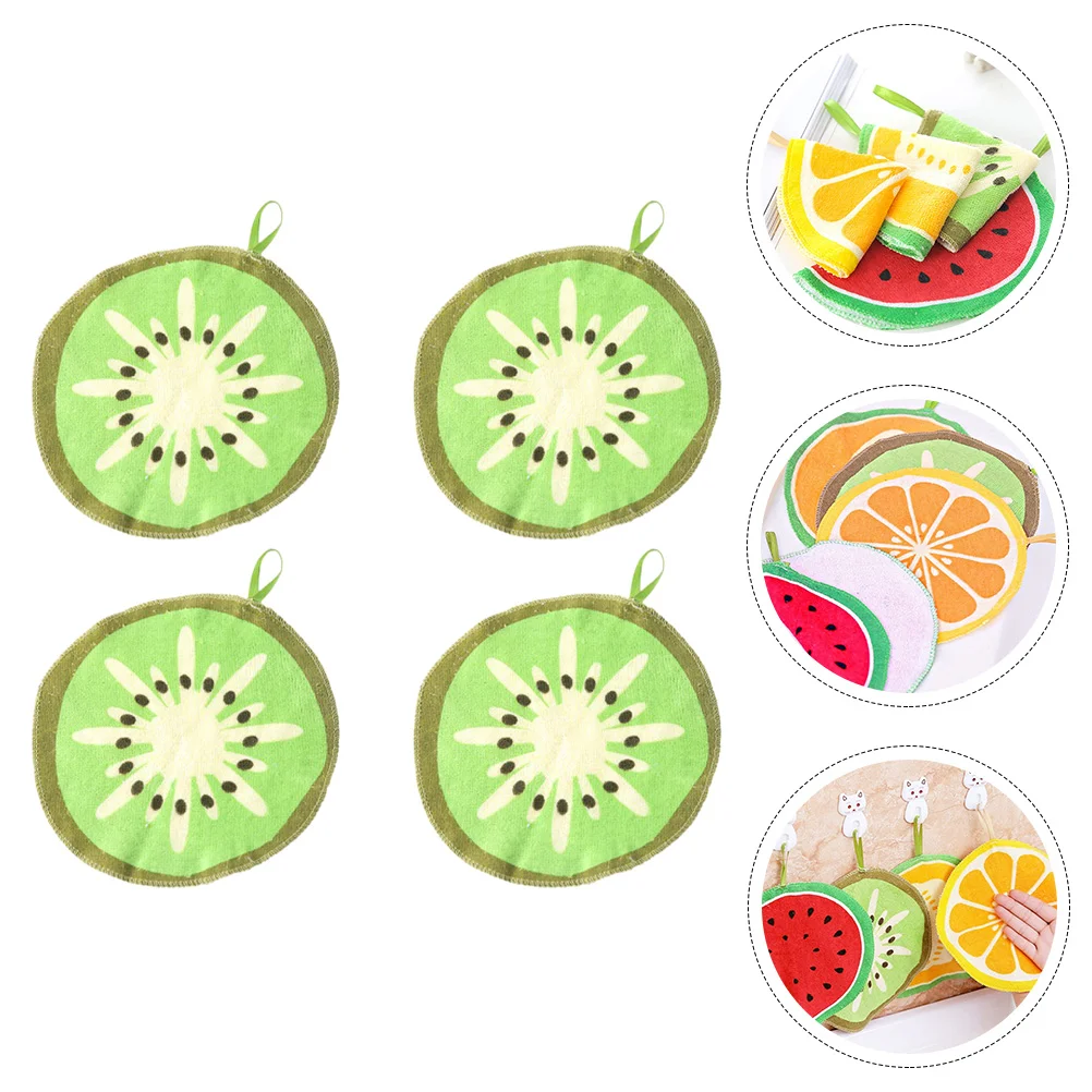 

Towels Towel Hand Kitchen Hanging Bathroom Cleaning Reusable Dish Paper Dry Bath Cartoon Quick Kidsdecorative Fruit Cloths Cloth