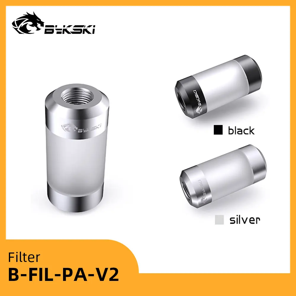 

Bykski Arylic Filter Water Percolator Aluminum Fitting Dual G1/4 Thread Leach Adapter PC Cooling Parts Water Cooler B-FIL-PA-V2