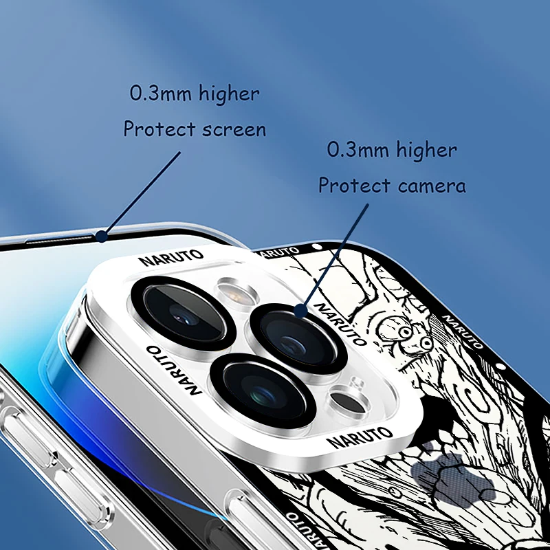 Чехол Anime Narutos Hokage Apple для iPhone 15 14 13 12 11 Mini XS XR X Pro MAX 8 7 6 Plus SE Angel Eyes прозрачный